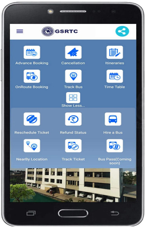 GSRTC Bus Booking App Homepage